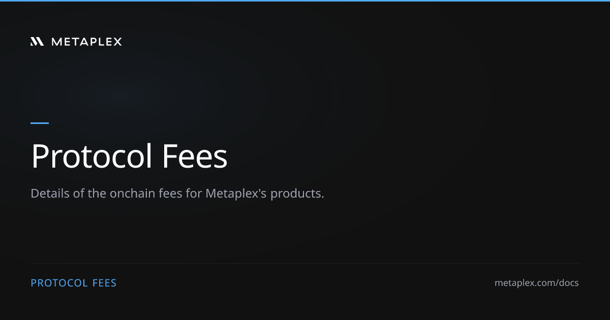 Protocol Fees | Developer Hub
