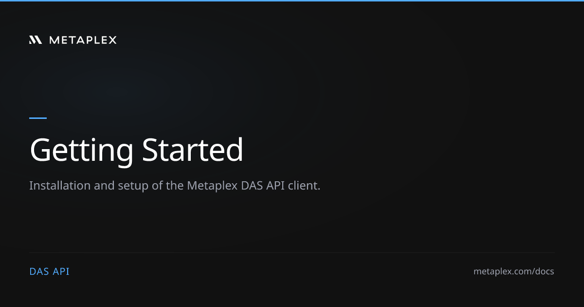 Getting Started | DAS API