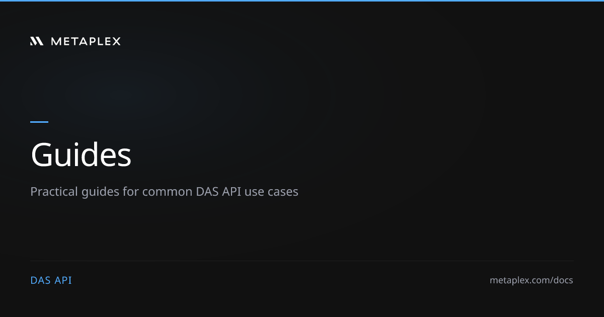 Guides | DAS API